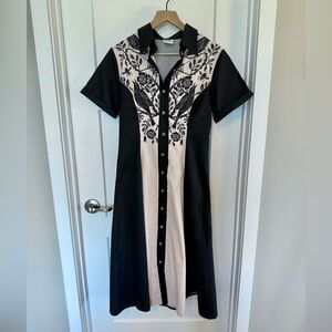 Beautiful goth western style dress with button up front size M